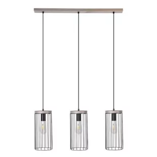 Britop LAMPA wisząca TIMEO 195109357 druciana OPRAWA industrialny ZWIS metalowy drewno czarny - Lampy sufitowe - miniaturka - grafika 1