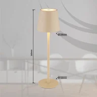Lampy stojące - Globo Lampa stołowa LED Vannie, kolor piaskowy Wysokość 36 cm, CCT - miniaturka - grafika 1