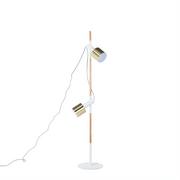 Lampy stojące - Beliani Lampa podłogowa Lampa podłogowa regulowana drewniana biała OWENS 47686 - miniaturka - grafika 1