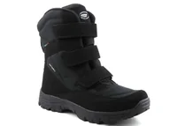 Buty zimowe męskie - Śniegowce męskie z membraną i softshell - AMERICAN CLUB SN05/22, czarne - miniaturka - grafika 1