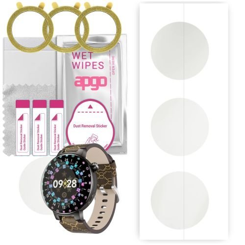 3x folia ochronna hydrożelowa MATOWA do Kumi GT6 Pro - apgo Smartwatch Hydrogel MATTE Protection Ochrona na ekran smartwatcha
