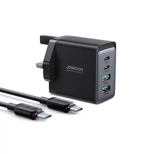 Ładowarka sieciowa USB-C USB-A 67W GaN (UK) + kabel USB-C Joyroom - Ładowarki do telefonów - miniaturka - grafika 1