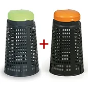 Kosze na śmieci - B2B Partner Plastikowy kosz na śmieci na odpadki na worki 120L - 1+1 GRATIS 777042 - miniaturka - grafika 1