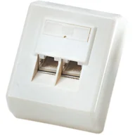 Panele krosownicze - ROLINE Surface Mount Wall Jack, Cat.5e, unshielded white 25.16.8406 - miniaturka - grafika 1