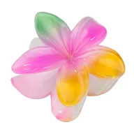 Ozdoby do włosów - KLAMRA KWIAT szczęka duża SPINKA do włosów kwiatek Kwiat Plumerii HAWAJSKA - miniaturka - grafika 1