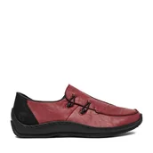 Półbuty damskie - Półbuty Rieker L1751-35 Bordowy - miniaturka - grafika 1