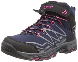 Buty dla dziewczynek - Hi-Tec Dziewczęce Blackout Mid Wp Jrg buty do chodzenia, Granatowy magenta - 30 EU - grafika 1