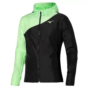 Mizuno Kurtka męska z kapturem, Techno zielony/czarny, XL - Kurtki męskie - miniaturka - grafika 1