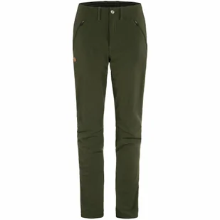 Damskie spodnie trekkingowe Fjallraven Abisko Trail Stretch Trousers deep forest - 38 - Spodnie sportowe damskie - miniaturka - grafika 1