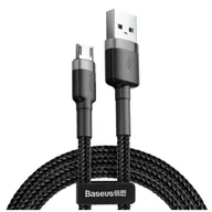 Kable USB - Baseus Kabel USB - Micro USB Cafule CAMKLF-CG1 2 m Szaro-czarny - miniaturka - grafika 1