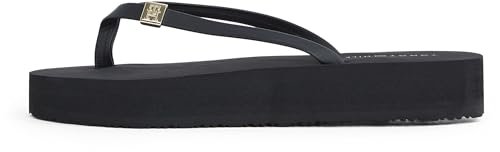 TOMMY HILFIGER Damskie japonki ELEVATED CHIC BEACH SANDAL, CZARNE (czarne), 40 UK, Czarny, 41 EU