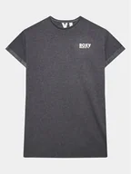 Sukienki i spódniczki dla dziewczynek - Roxy Sukienka codzienna You Rock My World ERGKD03223 Szary Oversize - miniaturka - grafika 1