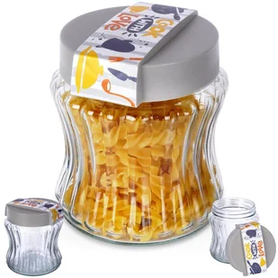 Pojemnik Kuchenny Na Produkty Sypkie Kawę Cukier Makaron Szklany 900 Ml - Pojemniki kuchenne - miniaturka - grafika 1