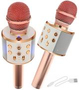 Instrumenty muzyczne dla dzieci - MAXY C.O. Mikrofon karaoke z głośnikiem jasno - różowy 5902802913173 - miniaturka - grafika 1