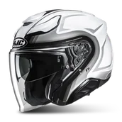 Kaski motocyklowe - Kask Otwarty HJC F31 Bask Złamany Biały/SzaryXL - miniaturka - grafika 1