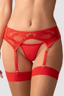 Akcesoria do bielizny - Pas do pończoch niski Obsessive Aliosa garter belt red - miniaturka - grafika 1