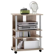Pudełka i akcesoria na płyty CD - FMD Mobel FMD Regał na TV/Hi-Fi, 3 półki, 65 x 40 x 79,2 cm, kolor dębowy - miniaturka - grafika 1