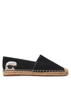 KARL LAGERFELD Espadryle KL80111N Czarny - Espadryle damskie - miniaturka - grafika 1