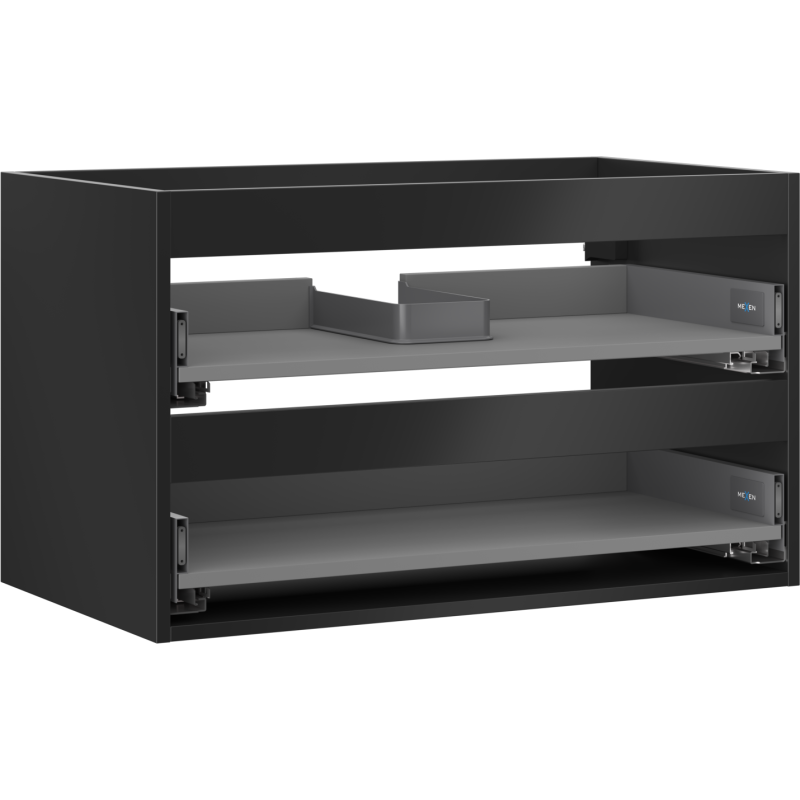 Mexen Box-A korpus szafki podumywalkowej 80 cm, 2 szuflady, czarny mat - 91AX0-0800-470-2-71