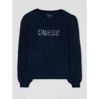 Swetry dla dziewczynek - Sweter z logo z cekinów - Guess - grafika 1