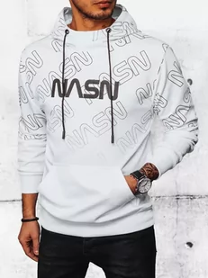 Bluza męska z kapturem i nadrukiem biała Dstreet BX5570-XL - Bluzy męskie - miniaturka - grafika 1