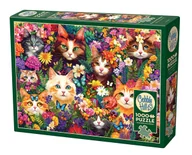 Puzzle - Puzzle, Koty wśród kwiatów, 1000 el. - miniaturka - grafika 1