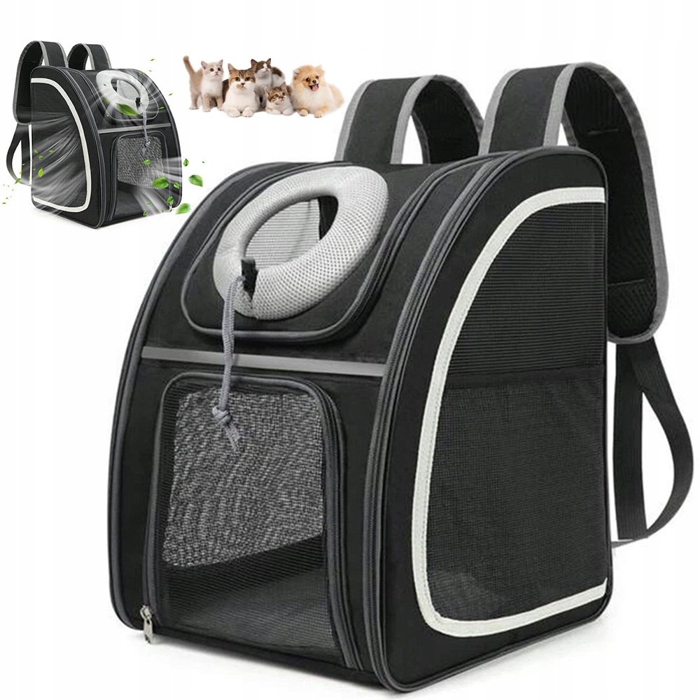 Plecak Dla Kota Psa Transporter Torba Nosidlo Dla Zwierzat Czarny