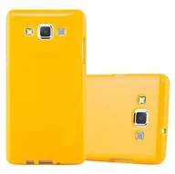 Etui i futerały do telefonów - Pokrowiec Etui Do Samsung Galaxy A5 2015 Obudowa w JELLY ŻÓŁTY TPU Ochronny Case Cover Plecki Cadorabo - miniaturka - grafika 1