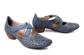 Czółenka - RIEKER 43773-12 blue, czółenka damskie - Rieker - miniaturka - grafika 1