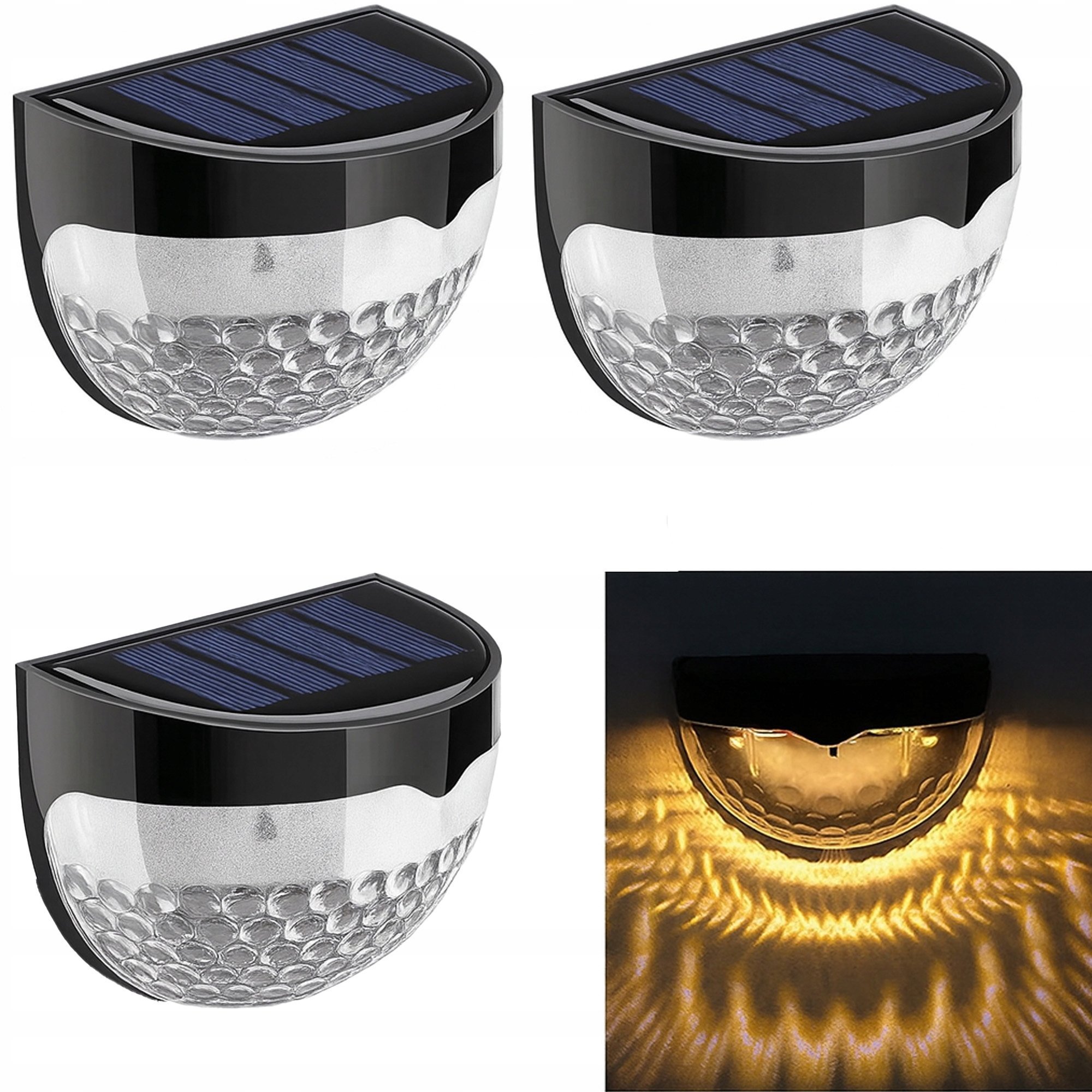 Q30D1 LAMPKI SOLARNE ŚCIENNE OGRODOWE LED 8 SZT.