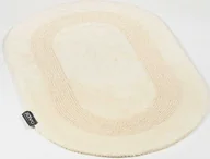 Dywaniki łazienkowe - Dywanik kąpielowy, 100% bawełna, gruby owalny dywanik Lux 50x80cm Naturalny - miniaturka - grafika 1