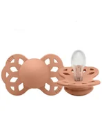 Smoczki uspokajające - Baby in World Smoczek uspokajający symetryczny Bibs Infinity Peach M 6-18 - miniaturka - grafika 1