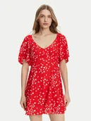 Sukienki - Roxy Sukienka letnia ERJWD03880 Czerwony Regular Fit - miniaturka - grafika 1