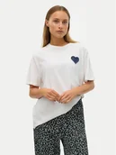 Koszulki i topy damskie - Vero Moda T-Shirt Halle 10321318 Biały Loose Fit - miniaturka - grafika 1
