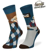 Skarpetki męskie - Comodo, Kolorowe Skarpetki,  dla Dziadka, rozmiar 35/38 - miniaturka - grafika 1