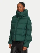 Kurtki damskie - PINKO Kurtka zimowa 101602 A2P6 Zielony Regular Fit - miniaturka - grafika 1