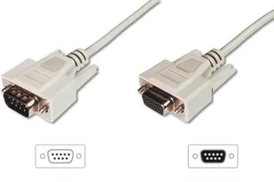 Assmann Przedłużacz DSUB9 M/Ż 1:12 m beżowy (AK-610203-020-E) - Kable komputerowe i do monitorów - miniaturka - grafika 2