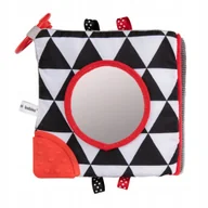 Zabawki sensoryczne - CANPOL 68/081 Pluszowa kontrastowa książeczka edukacyjna SENSORY TOYS - miniaturka - grafika 1