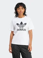 Koszulki i topy damskie - adidas T-Shirt Trefoil IR9534 Biały Regular Fit - miniaturka - grafika 1