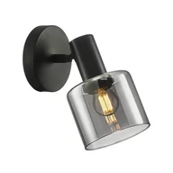 Lampy ścienne - Santia kinkiet 1-punktowy czarny/dymiona WL-65342-1 BK+SG - miniaturka - grafika 1