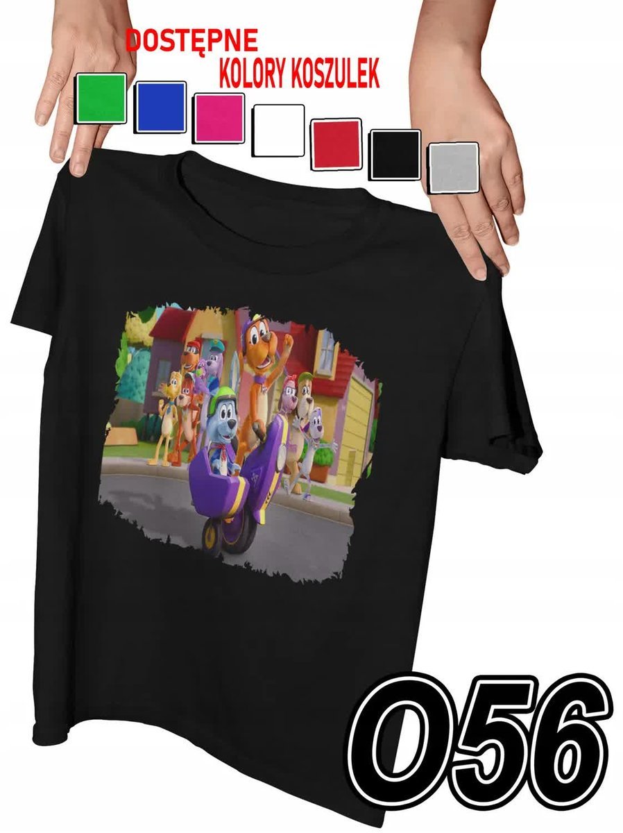 Koszulka Dziecięca Z Nadrukiem Gazu Pieski Bajka Różne - L 146-152