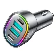 Ładowarki samochodowe - Joyroom ładowarka samochodowa 70W z 4 portami: 2 x USB C, 2 x USB czarna (JR-CL29) - miniaturka - grafika 1