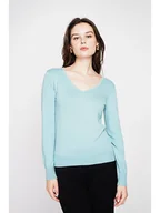 Swetry damskie - ASSUILI Sweter w kolorze turkusowym - miniaturka - grafika 1