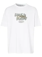 Koszulki męskie - Jack & Jones Koszulka w kolorze białym - miniaturka - grafika 1