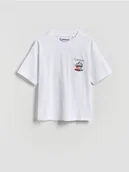 Koszulki dla chłopców - Reserved - T-shirt oversize Cuphead - biały - miniaturka - grafika 1