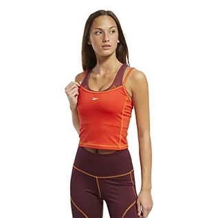 Koszulki i topy damskie - Reebok Damski top bez rękawów Myt Stitch Tank wielokolorowa czerwony (insred) XXL FU2395_2XL - grafika 1