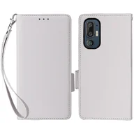 Etui i futerały do telefonów - Etui na telefon do skórzanych etui HTC U24 Pro 5G Biały - miniaturka - grafika 1