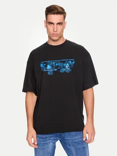Replay T-Shirt MMG340.000.23454 Czarny Oversize - Koszulki męskie - miniaturka - grafika 1