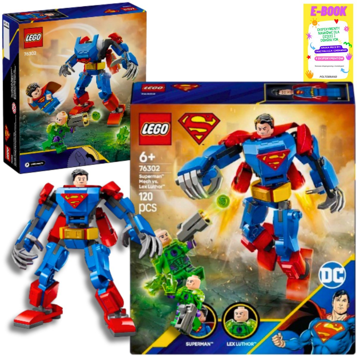 LEGO DC COMICS SUPER HEROES Mech Supermana kontra Lex Luthor 76302 KLOCKI PREZENT + EBOOK