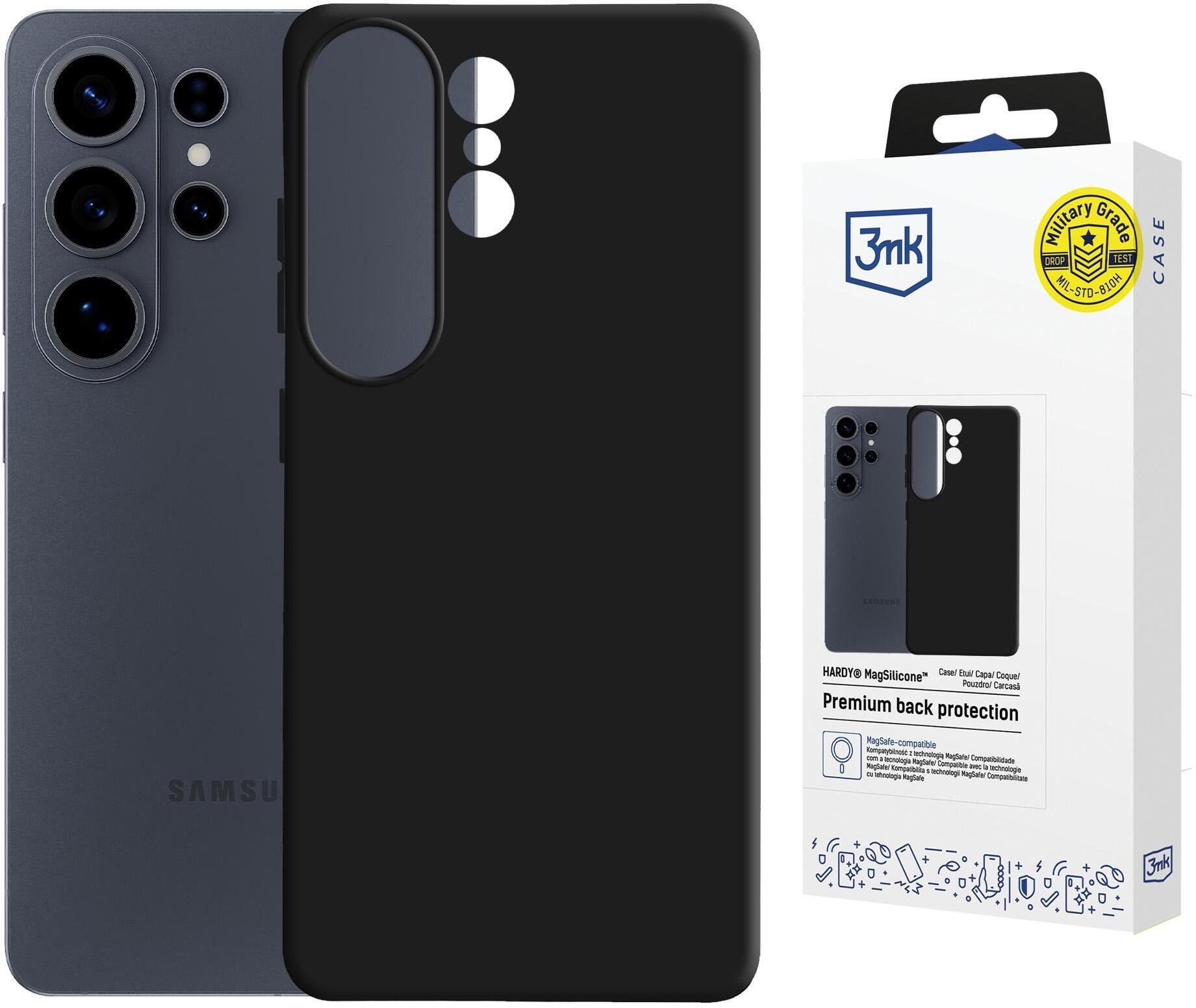 3mk Hardy MagSilicone do Samsung Galaxy S26 Ultra czarny